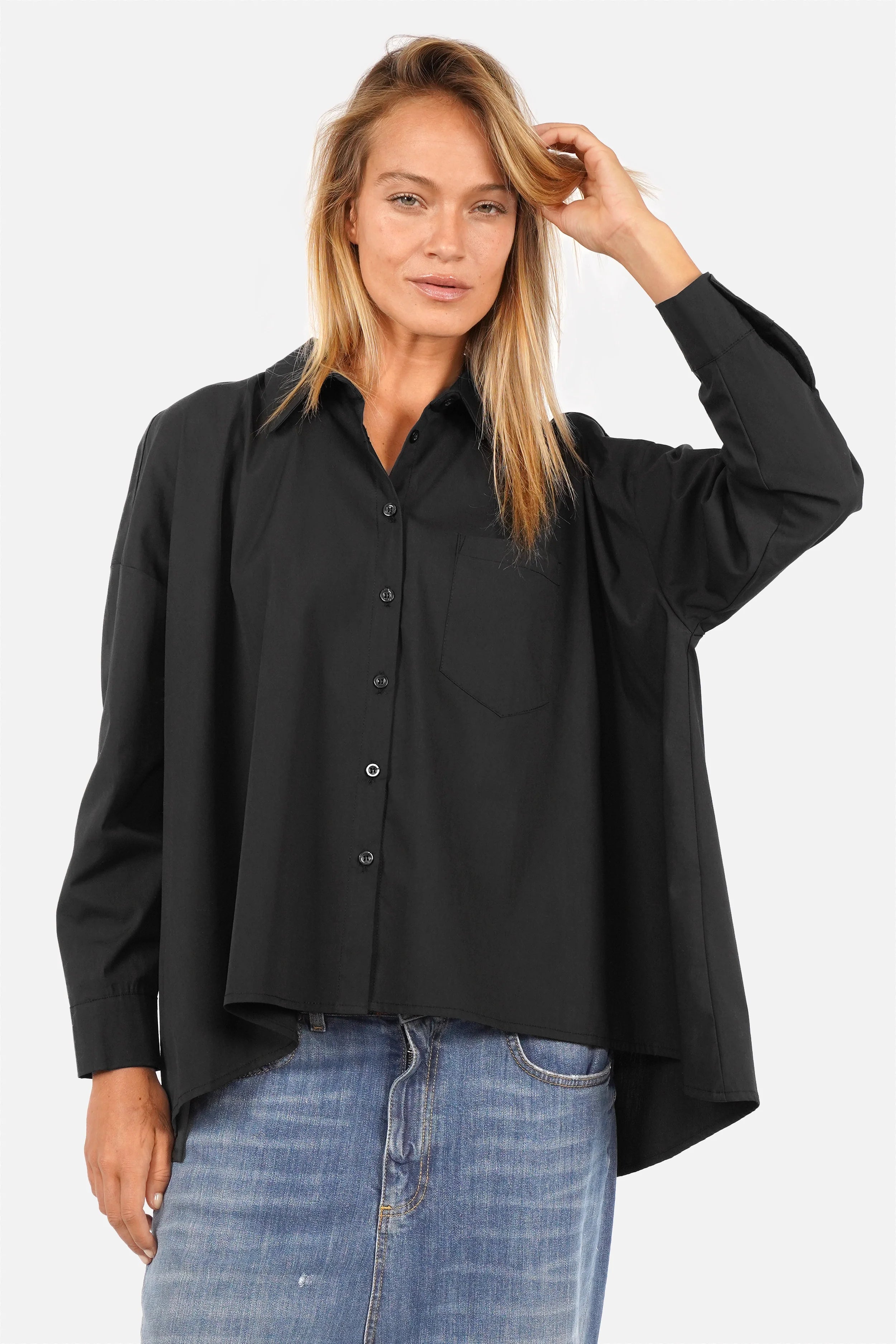 TIALY Chemise oversize en popeline