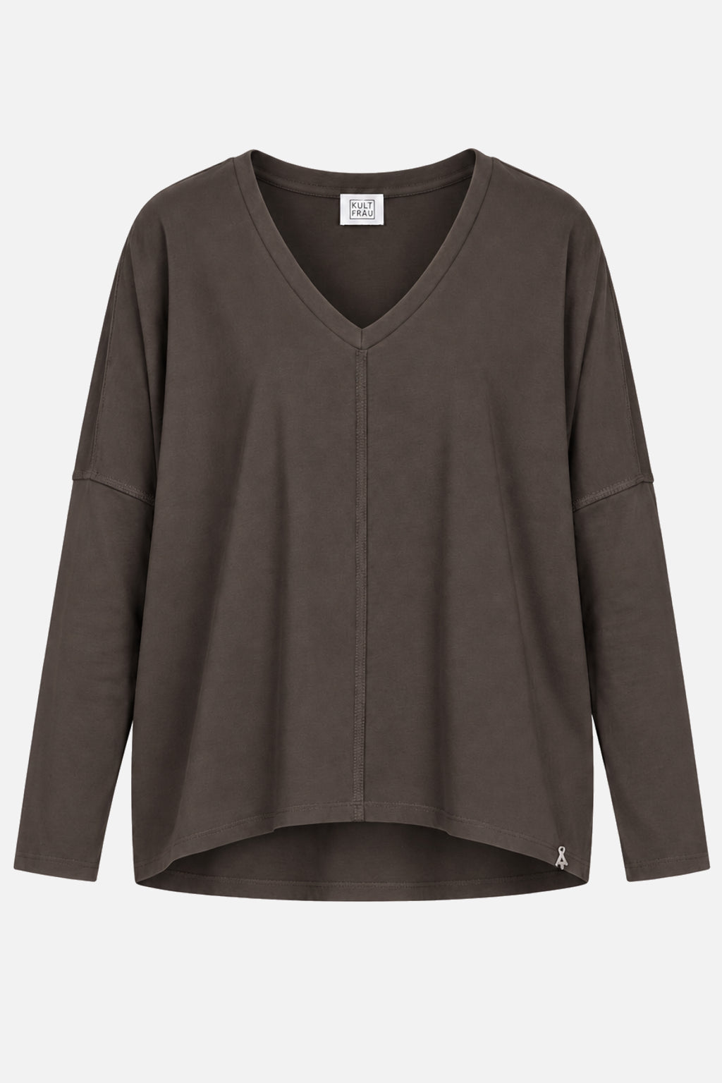 TIDA Blusenshirt Langarm in Schoko als Freisteller