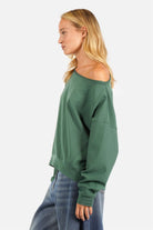 Weicher One Shoulder Sweater mit weitem Ausschnitt, überschnittenen Schultern und lockerem Sitz
