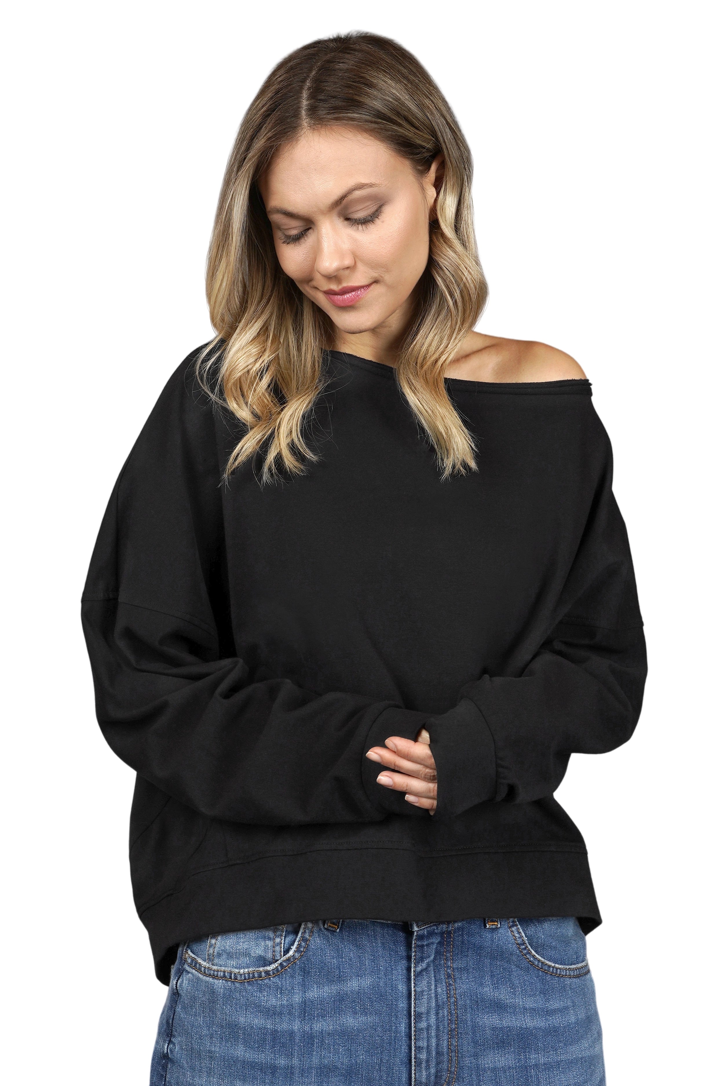 TIMAJ One Shoulder Sweater