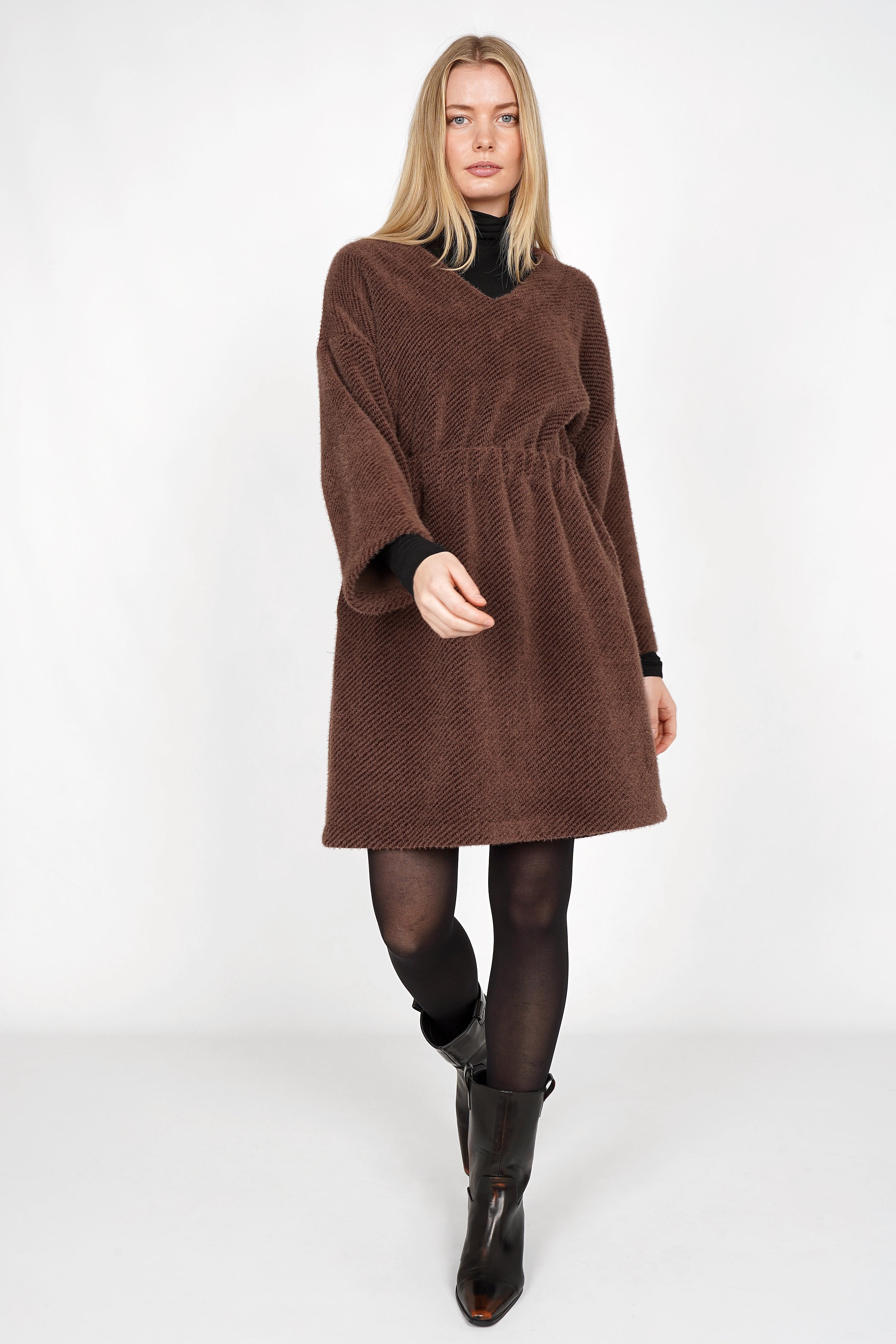 UJALE Kleid mit samtig-weicher Effektgarn-Struktur