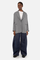 VANYAA Oversized Blazer aus weichem Viskose-Material mit breitem Kragen und einreihigem Verschluss