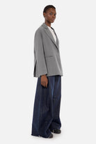 VANYAA Oversized Blazer aus weichem Viskose-Mix mit breitem Kragen und Einreiherverschluss
