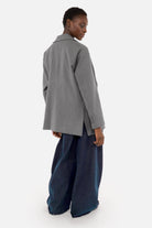 VANYAA Oversized Blazer aus weich fließendem Viskose-Material mit breitem Kragen und einreihigem Verschluss