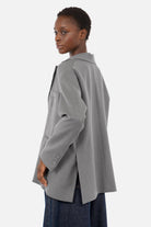 VANYAA Oversized Blazer aus weichem Viskose-Mix mit breitem Kragen und einreihigem Verschluss