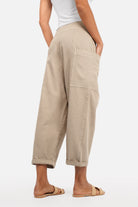 VIKADA Baggy Hose aus weicher Baumwolle im Denim-Look mit auffälliger Knopfleiste und lässigem Baggy-Schnitt