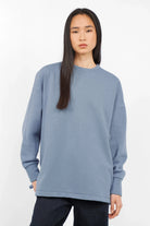 VIOLE Cozy Sweater in relaxed fit with soft brushed cotton and open back seam details