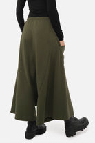 VISLA Hosenrock aus Sweat mit weitem Schnitt, asymmetrischer Tasche und flexiblem Bund