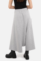 VISLA Hosenrock aus Sweat mit weitem Schnitt und asymmetrischer Tasche