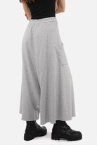 VISLA Hosenrock aus Sweat mit weitem Schnitt und asymmetrischer Tasche