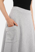 VISLA Hosenrock aus weichem Sweat mit weitem Schnitt und asymmetrischer Tasche