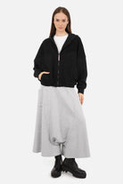VISLA Hosenrock aus Sweatstoff mit weitem Schnitt und asymmetrischer Tasche