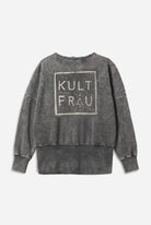 VIVIE Sweater aus Baumwolle mit oversized Passform und KULTFRAU-Print hinten