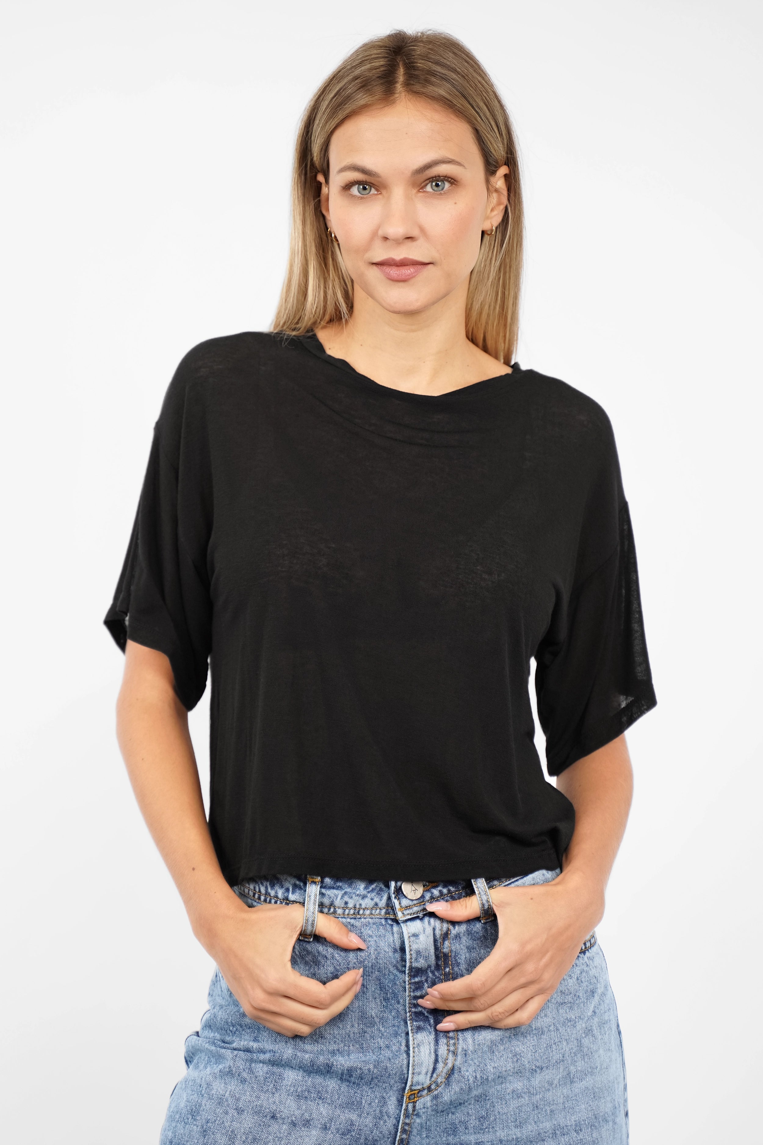 YRENA T-Shirt aus Kaschmirmix